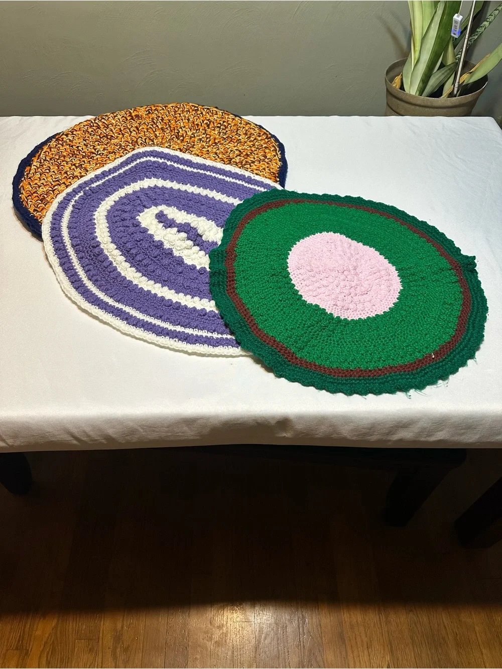 Handmade Crochet - Green, Purple, Pink, Orange